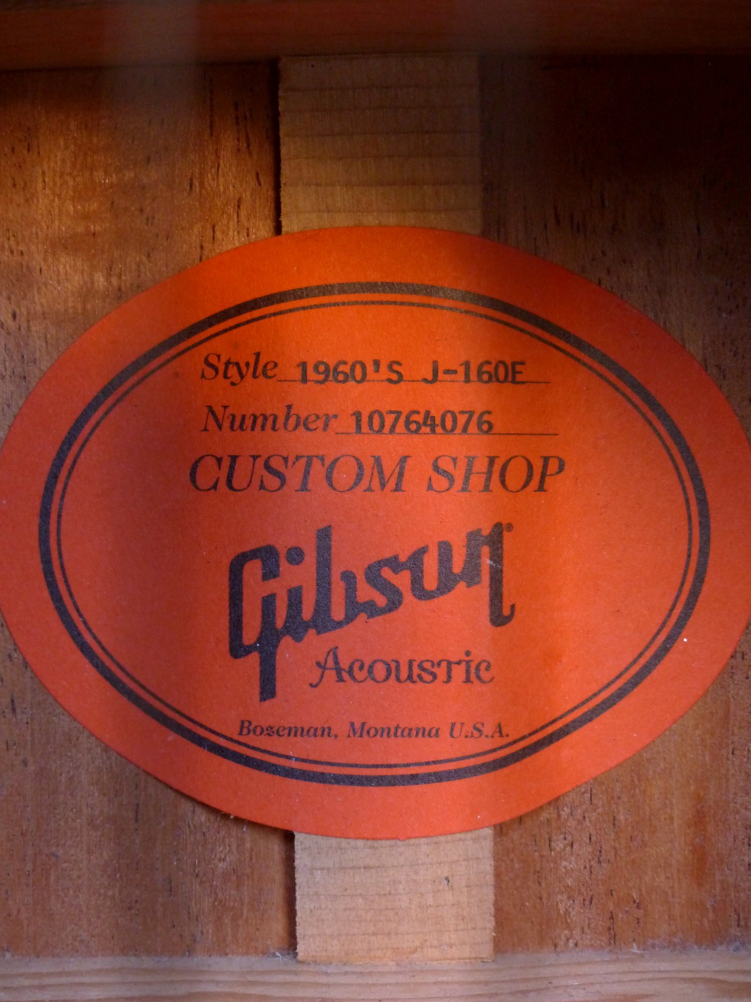 Gibson J-160e custom shop